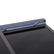 Outsunny Tavolino da Giardino Allungabile Estensibile con Piano in Vetro Temperato Metallo 160 x 80 x 75 cm Nero