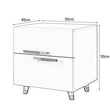 DJFIOSD Comodino per Camera da Letto, Comodino con 2 Cassetti Armadi con Maniglie d'oro, Grandi Cassetti di Stoccaggio con Angoli Arrotondati, Casa Divano Comodino,A