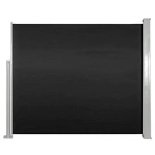 vidaXL Tenda da Sole Laterale Retrattile per Patio Privacy Automatica Schermo Parasole Frangivento 120x500 cm in Tessuto PU Grigio Telaio in Ferro