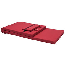 Beautissu Cuscino imbottito per sedie a sdraio e lettini prendisole Loft RL 200x60x5 cm - sfoderabile - rosso