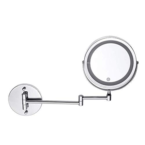 Huangjiahao Specchio Trucco Led Specchi Trucco Con Luce LED Pieghevole Montaggio A Parete Specchio Vanity 10x Per Regalo, Matrimonio, San Valentino