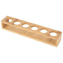 Portabottiglie per vino Portabicchieri in vetro Porta desktop in legno Singola 6 Bottiglie Portabottiglie Portabicchieri Espositore Organizzatore(32.8 x 6 x 5.5cm)