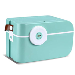 WYH Chiaro Medicine Chest casa con Reminder Medicina Box Famiglia Storage Box Bambino Medicina Portable Box Medica Ragionevole (Color : Blue)