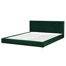 Beliani Fodera per Letto in Tessuto Verde Scuro Poliestere Lavabile 180 x 200 cm FITOU