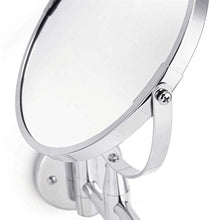 ZCCL Specchio per Il Trucco con Specchio per Il Trucco a Parete Specchio per Il Trucco da Bagno bifacciale 7"Ingrandimento 1X / 5X Specchio da Bagno Regolabile Tipo Rotondo Specchio cosmetico di