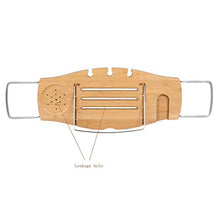 Prolungamento di Un Lussuoso Bagno di bambù da Bagno, Supporto di Vetro Caddy Vassoio Bagno Mensola del Supporto Bicchiere di Vino Ed Altri Accessori Placement per Un Experience Home Spa