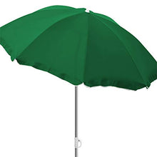 Ombrellone da spiaggia, parasole da giardino, pieghevole, in poliestere, verde, Ø 180 cm, con volant
