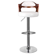 JIADUOBAO-S Famiglia moderna minimalista in legno massiccio Sgabello con schienale European Lift Rotating Sgabello Alto, Reception Cassa Sedia (bianco) JIADUOBAO-S