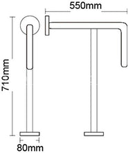 Maniglioni da Bagno Bagno a Forma di T Grab Bar bracciolo corrimano, Anziani bagni for disabili, Sicuro e Sgomberata Balance Support Canne Accessori da Bagno