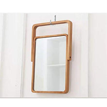WGGTX Specchio da Parete Trucco Trucco Specchio Specchio da Toilette Specchio Rettangolare Travestirsi Frame Specchio in Legno Specchio Desktop Mirror