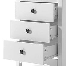 JGONas Cassettiera in legno bianco con 3 cassetti, ampia cassettiera e maniglia a torre facile da afferrare per armadi, soggiorno, cameretta dei bambini, 18 x 14 x 24 pollici bianco