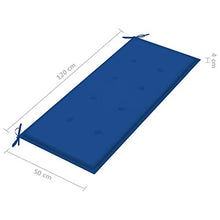 vidaXL Panca da Giardino con Cuscino 120 cm in Massello di Acacia