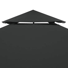 vidaXL Copertura Superiore per Gazebo 2 Strati 310g/m² Antracite Tetto Tendone