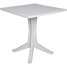Dmora Tavolo Quadrato da Esterno ed Interno, Made in Italy, 70x70x72 cm, Color Bianco