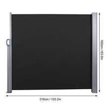 YCSD Tendalino Laterale per Patio Terrazzo Tenda A Vela Parasole Vele Parasole da Giardino (160 X 318 Cm, Grigio Scuro)