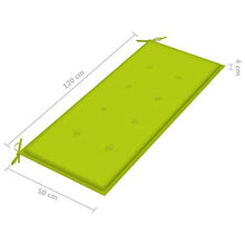 vidaXL Panca da Giardino con Cuscino 120 cm in Massello di Acacia