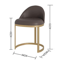 Vanity Chair Vanity Sgabello trucco schienale della poltrona moderna trucco Sgabello Camera Dressing Table sedia di modo creativo Bar Dressing Sgabello ( Color : Brown , Size : 44*47*61cm )
