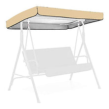 Zoeay Copertura per Altalena da Esterno,Copertura per Soffitto Oscillante,Copertura Impermeabile per Altalena Esterna da Giardino 190T,Adatta per Giardini E Cortili-Beige_142*120 * 15/20Cm
