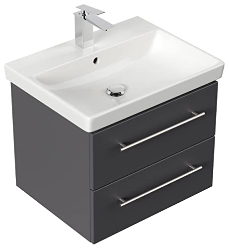 Mobile bagno con lavabo Villeroy & Boch Avento 60cm antracite satinato