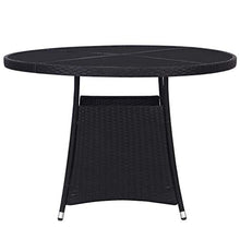 FAMIROSA Tavolo da Giardino Nero 110x74 cm in Polyrattan
