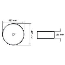 Lingjiushopping lavabo Rotonda c ramique Spia Bianco 41,5 x 13,5 cm