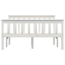 BIGTO - Struttura per letto in legno di pino massiccio, per camera da letto, stile B, 120 x 190 cm, colore: Bianco