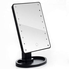 Specchio A 360 Gradi Rotante Trucco Specchio Regolabile 16/22 LED LED Touch Touch Touch Drop 16/26,5 cm Nero