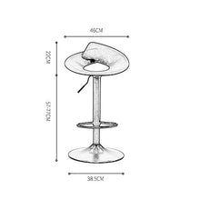 ZWJ-sgabelli da bar, sedia da bar girevole, sgabello da bar, sedia da bar, caffetteria, sedia da bar da cucina, altezza seduta: 57 cm ~ 77 cm (colore nero).