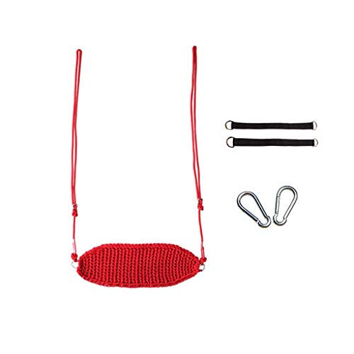 zlw-shop Amaca da Giardino all'aperto Altalena Intrecciata for Bambini Portatili e Interni pensili for Appendere Cesto Morbido e Sicuro Swing Bambini Adulti (Color : Red-A)