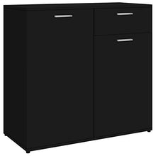 XHCP Credenza, Comodino, Comodino, cassettiera per la casa Soggiorno Camera da Letto Bianco Lucido 80x36x75 cm truciolare