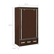 Festnight Guardaroba Portatile, Armadio in Tessuto Marrone 87x49x159 cm