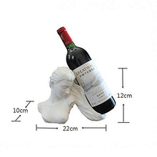 Arredamentoativi Portabottiglie di Vino,Capelli Lunghi Donna Sculture Funzionale Cucina Statua,Come Bar Cucina Arredamento Tavolo Rack per Vini Bianca 22x10x12cm(9x4x5inch)