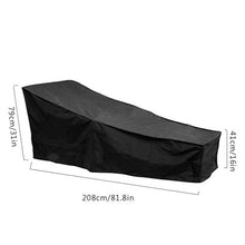 Centitenk Patio Sdraio Copertura Heavy Duty Outdoor Lawn Chairs Mobili Copertura Resistente all'Acqua - Nero