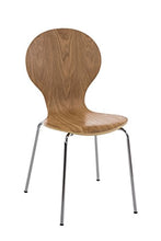 CLP Set 2 Sedie Impilabili Diego in Legno Robusto I Sedie Attesa con Telaio in Metallo I Sedie Ergonomiche E Facili da Pulire, Colore:Quercia