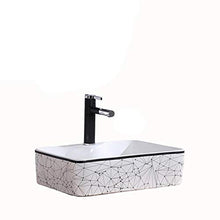 Feixunfan Lavabo Bagno Art Rettangolare Lavandino del Bagno Mobile Vanity WC WC per Il Ristorante Dell'hotel (Color : Rectangle B, Size : 48x37x13cm)