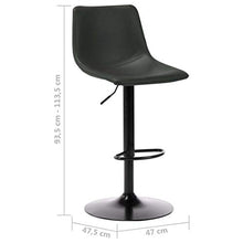 vidaXL Sgabello da Bar Grigio in Similpelle