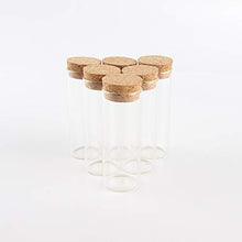 5 flaconi vuoti in vetro borosilicato ricaricabili, 40 ml, provette in vetro con tappi in sughero, per bomboniere e decorazioni fai da te (40 ml)