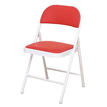 WFF Sedia da Ufficio Sedia, Struttura Metallica Pieghevole Triangolare Supporto Meccanico Curvo Schienale umanizzato per la casa Ufficio/Sala da Pranzo 9 Colori Arredo Bar (Color : Red)