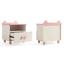 MMWYC Comodino Bambini Bagagli del Fumetto Locker Rosa Comodino Limita Mobili Cabinet Room semplici for Bambini, Rosa, 54 * 50 * 40 Centimetri (Color : Pink, Size : 54 * 50 * 40cm)