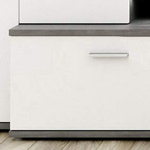 Homeface Esprit VA-02 - Set da 4 pezzi con parte frontale: melammina laccata bianco/corpo: antracite, senza illuminazione a LED, senza decorazione