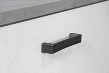 4246OLM Scarpiera Montata 3 Ante a ribalta Spessore 25mm Scocca Finitura Ossido Ante finitura bianco cemento 75,3L x 115,7H x 18P