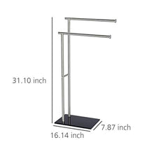 WENKO Piantana portasalviette Lima acciaio inossidable - porta asciugamani, Acciaio inossidabile, 41 x 79 x 20 cm, Satinato