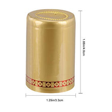 Hemoton 200Pcs in PVC Termoretraibile Calore di Capsule Capsule Vino Termoretraibile Adatto per Bottiglie di Vino Bottiglia di Vino Uso Domestico 33 Millimetri (Oro)
