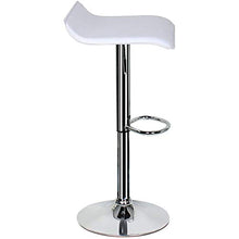 SYLOZ - Set di 1/2 sgabelli girevoli regolabili, in pelle PU, con base cromata e base da bar, sedie da banco da bar, bancone da bar, per sala da pranzo, bancone cucina, colore: nero e bianco