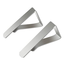 Jazzka Tovaglia Clip in Acciaio Inox Fermatovaglia Panno Tavolo Copertura Pinza Triangolare Cartella 4.5cm per Outdoor Picnic Party Argento 12 Pezzi