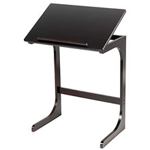 DREAMADE Tavolino Laterale da Divano in bambù, Tavolino per caffè e Colazione da Salotto con Design Forma a C per Divano e Poltrona, Tavolo Multifunzionale in bambù, Marrone Scuro, 60 x 40 x 70 cm