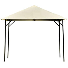Outsunny Gazebo da Giardino ed Esterno 3x3m in Metallo con Doppio Tettuccio Pieghevole, Bianco Crema