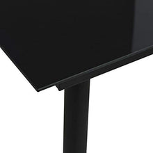 Qnotici Tavolo da Pranzo da Giardino con Struttura in Acciaio Verniciato a Polvere, Tavolo da Pranzo Pratico in Stile Moderno per Interni ed Esterni 80 x 80 x 74 cm-Nero
