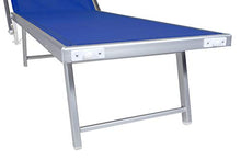 VERDELOOK Lettino da Mare con Parasole, Struttura in Alluminio Telo in textilene, 186x61x38 cm, Blu
