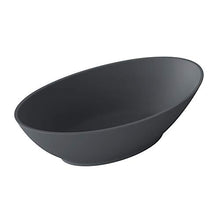 doporro Lavabo da Appoggio, Lavandino Bagno 62.5x34.5x17.5cm, Lavabo Ovale da Minerale Fuso Colossum807, Antracite Opaco